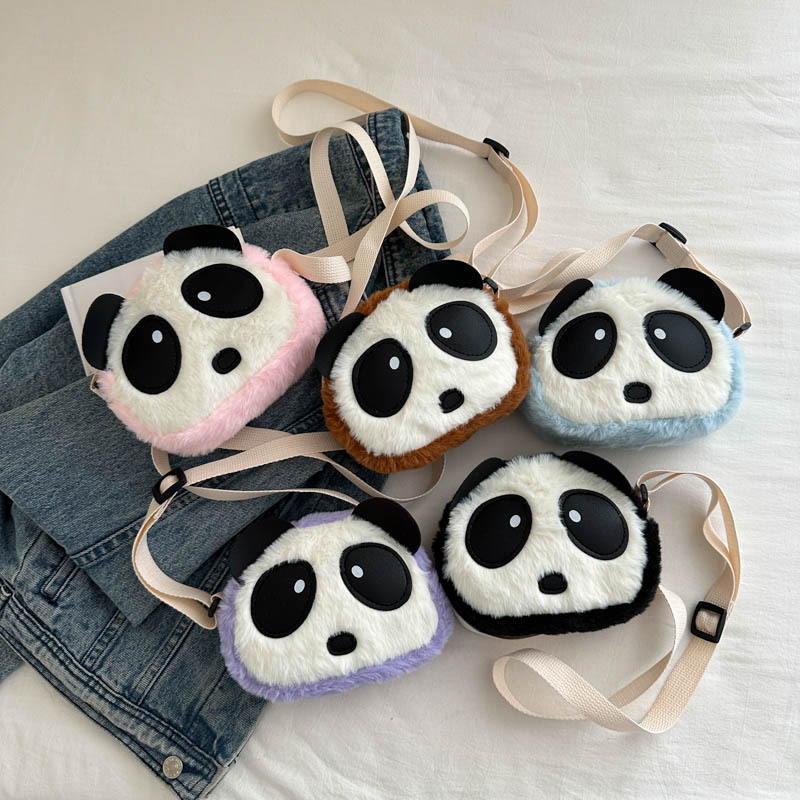 Cartoon cute panda baby mochila 2025 nuevo mochila de peluche para jugar al aire libre accesorios para niños