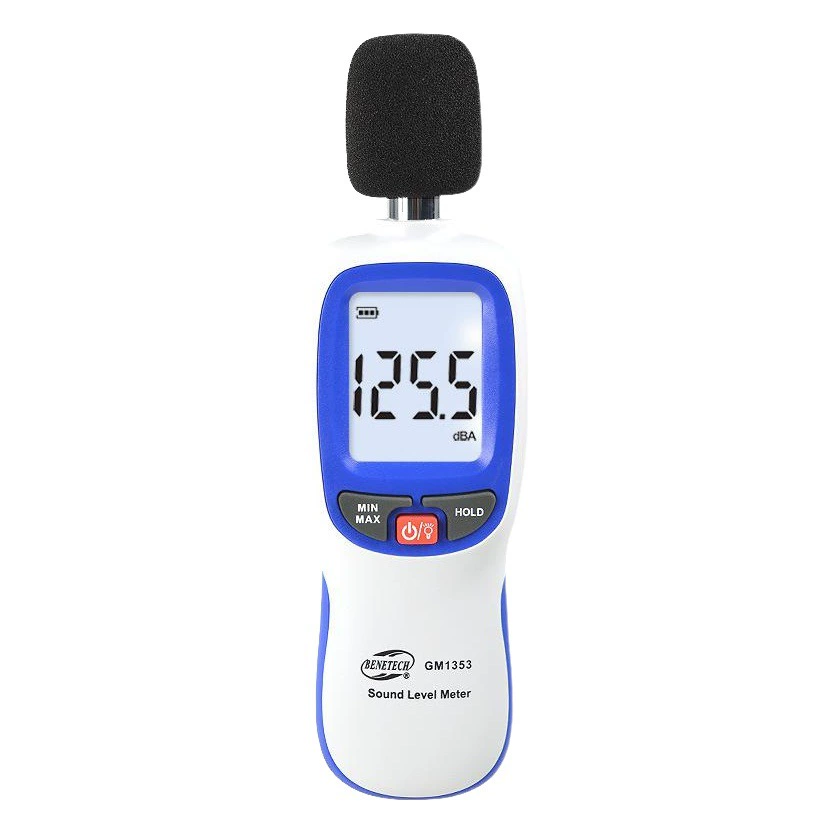 Измеритель уровня звука BENETECH, цифровой децибелметр, измеритель шума в промышленных условиях, высокоточный.