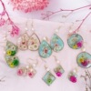 Organic brand fresh earrings from pearl, flowered