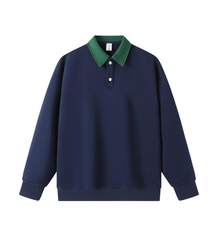 翻领卫衣定制印字logo文化衫学生班服长袖polo幼师工作服培训机构|undefined