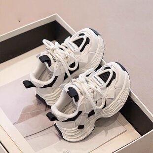 Boys' sneaker 2025 Spring and Autumn New Children's Velcro Girls Breathable Torre Shoes Casual Forrest Gump Shoes