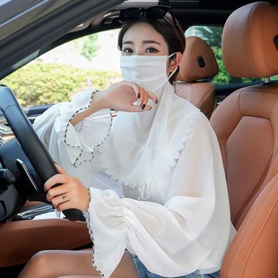 Sunscreen Clothing Women's Outer Wear New Shawl Summer Cycling Sunscreen Artifact Thin Driver Sunscreen Mask Neck Protection Integrated