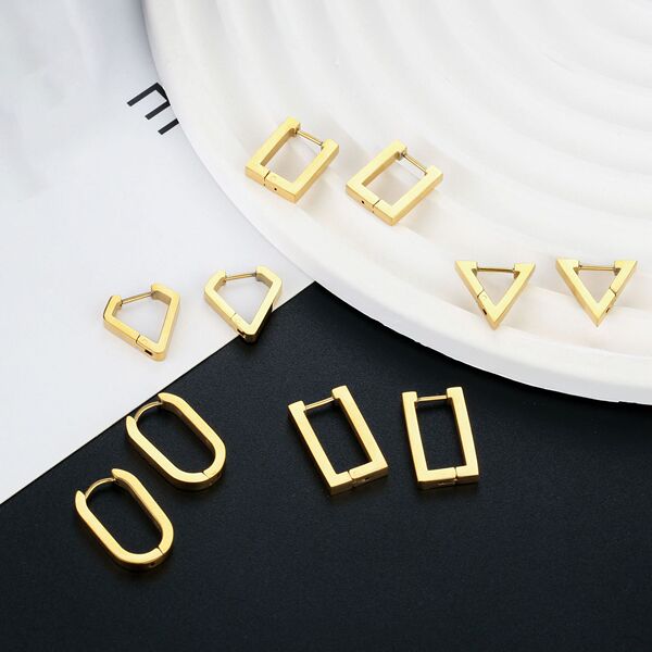 geometric universal earrings stainless steel