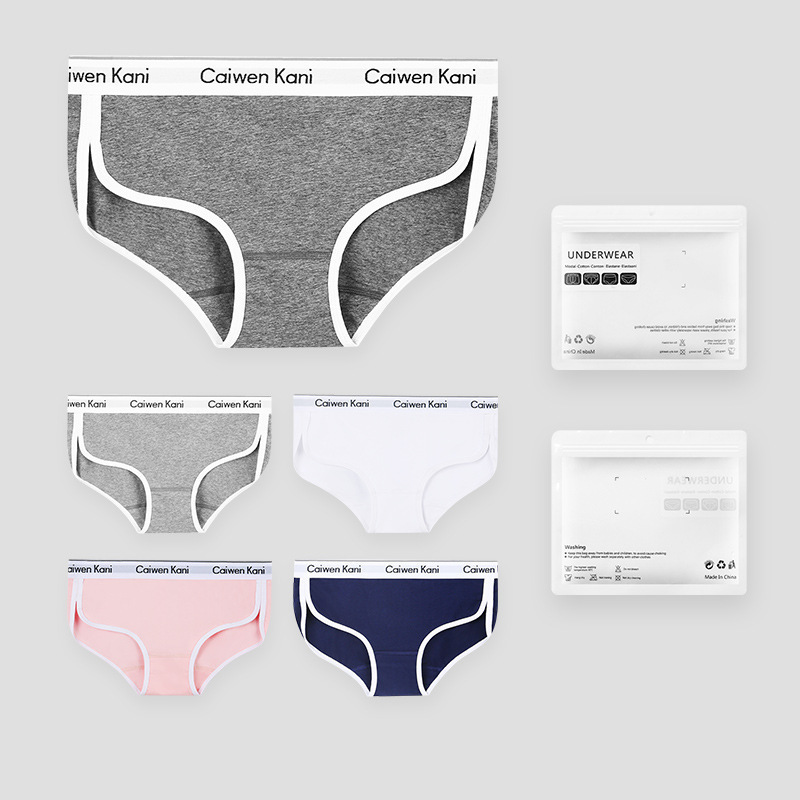 Women's underwear cotton autumn and winter cck mark ν waist antibacterial girl no sexy triangle shorts head wholesale