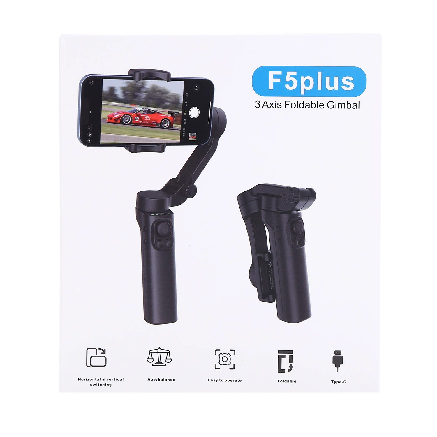 Three -axis handheld stabilizer anti -shake handheld gimbal shooting artifact multifunctional F5 Plus without app and shooting