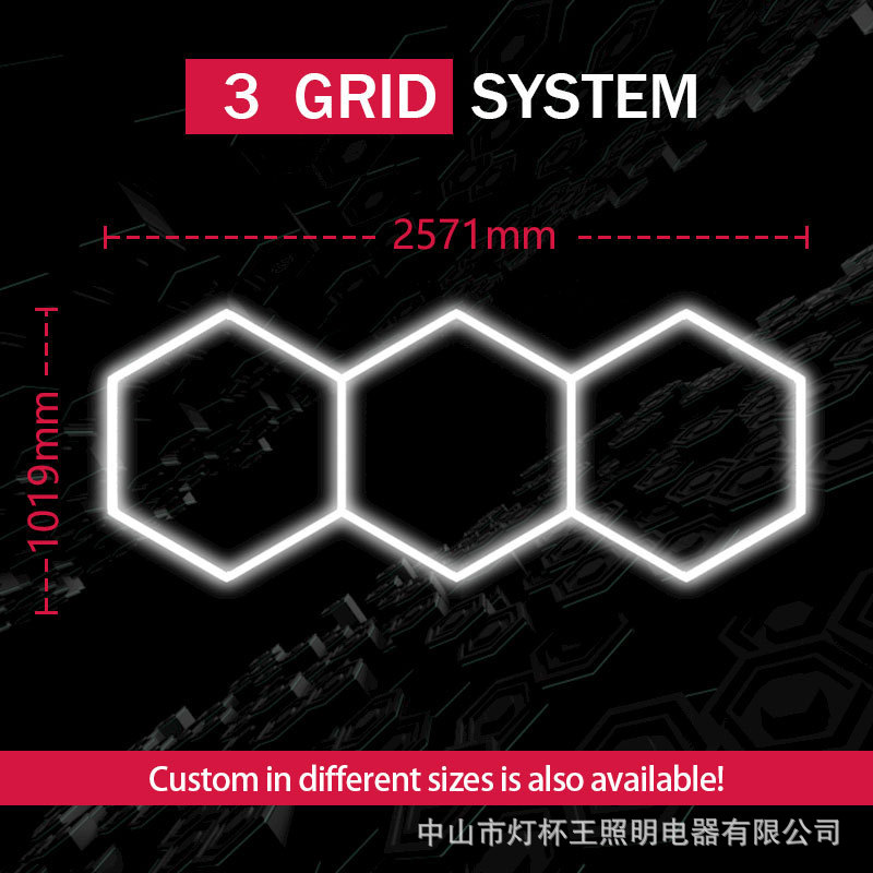 lámpara de taza Wangchao marca tienda de zapatos led hexagonal panal luz de techo brillante a prueba de agua a prueba de humedad luz de insectos