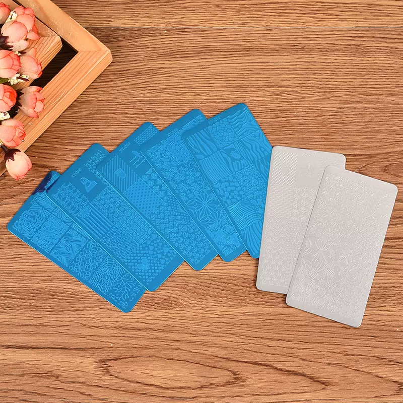 蓝膜转印dry印花板美甲钢板长方形印花板彩绘印油模板新款印花板