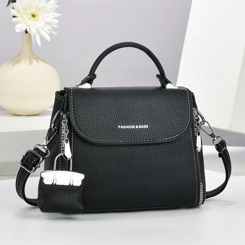 精致小方包2025新款荔枝纹单肩包气质斜挎包质感手提包跨境bags