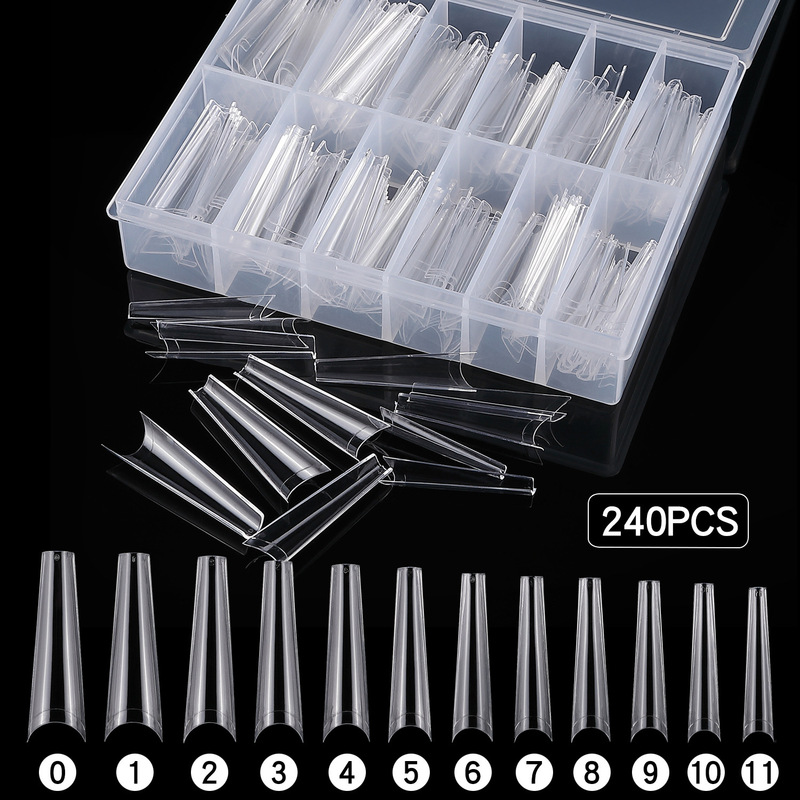 Nail Art Tools Nail Art Finished Nail Stickers 240 Pieces Elonged Denim Armor Flat Nail Fake Nail XXL Nail Art Tools Nail Art Finished Nail Stickers 240 Pieces Elonged Denim Armor Flat Nail Fake Nail XXL