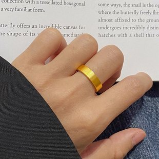 ˼�� �ŷ�������18K��ɫ��ָ��Ů������Ȧ��H��ɳָ�hʳָ�Ʒ