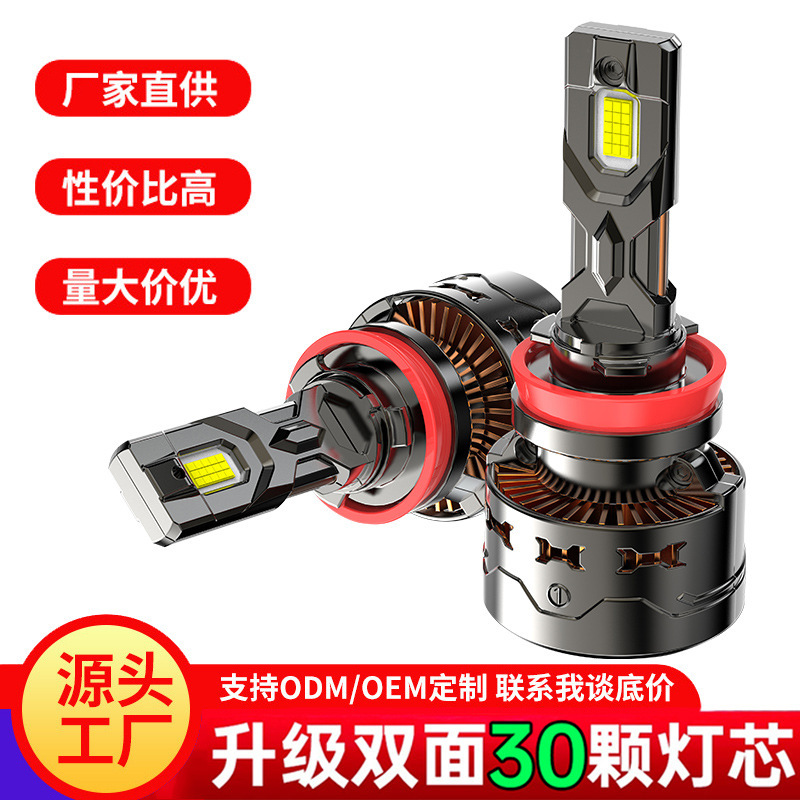 汽车led大灯强光高亮车灯远光近光一体透镜超亮聚光改装激光灯泡|undefined