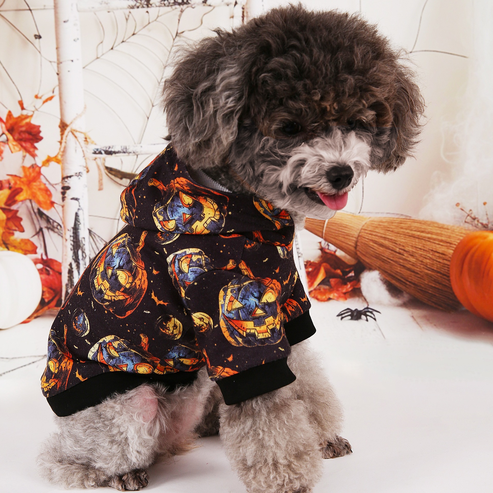 Sudadera de Halloween para Mascotas de Algodón de Poliéster, para Fiestas image 6