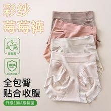 蔓越莓益生菌100A抗菌中腰轻收腹提臀透气桑蚕丝裤饺子裤大码内裤