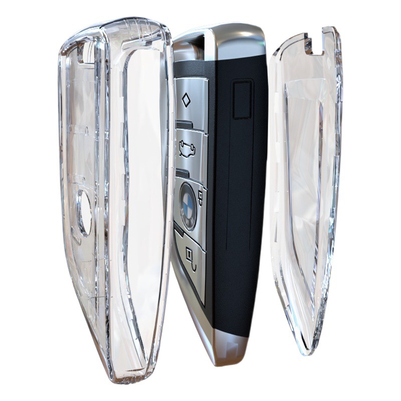 Suitable for Bmw Key Cover X3X1X5X6 New 5 Series Car Key Cover 7.3 Series Ultra-Thin Transparent All-Inclusive Blade
