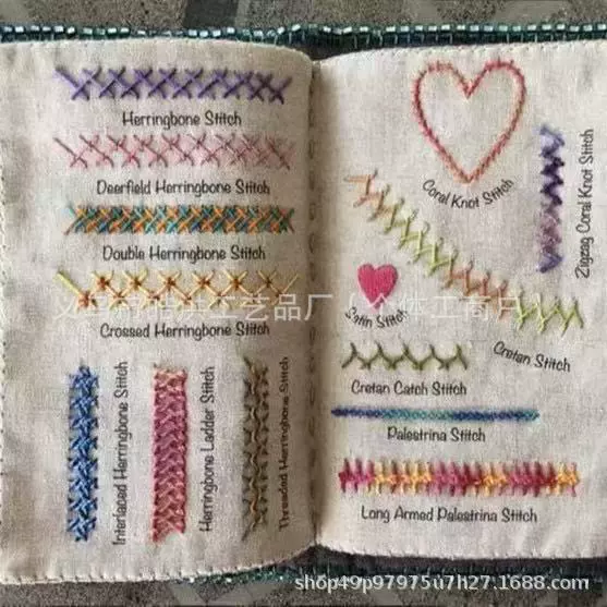 Новые продукты за пределами границ Stitch Book, игла и нить книга, нитка и нить тетрадь без листов, льняная игла и набор вышивки DIY