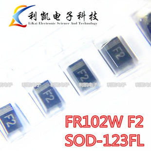 Manufacturers patch fast recovery diode FR102W silk screen F2 1A 100V SOD-123FL package