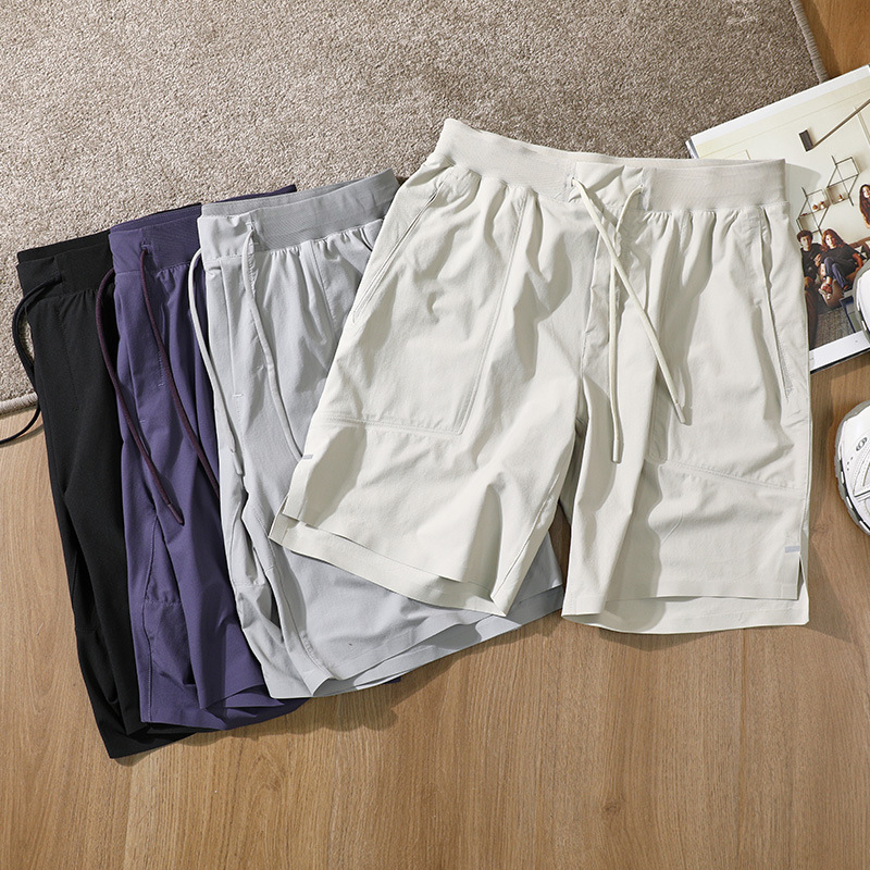 Lulu Sports Shorts Men's Spring and Summer Lightweight Quick-Drying Breathable Outdoor Golf Loose Casual Work Clothing Five-Point Pants