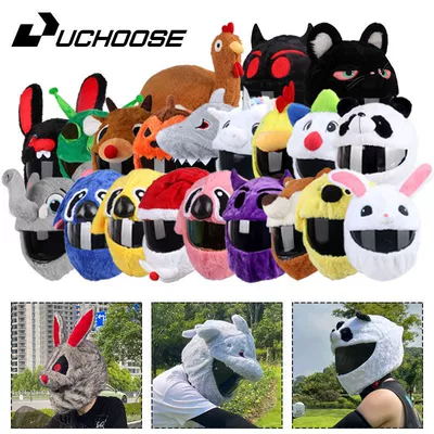 Cross-border wholesale motorcycle helmet cover exposed helmet full helmet plush cartoon personality helmet protective cover pig head sister