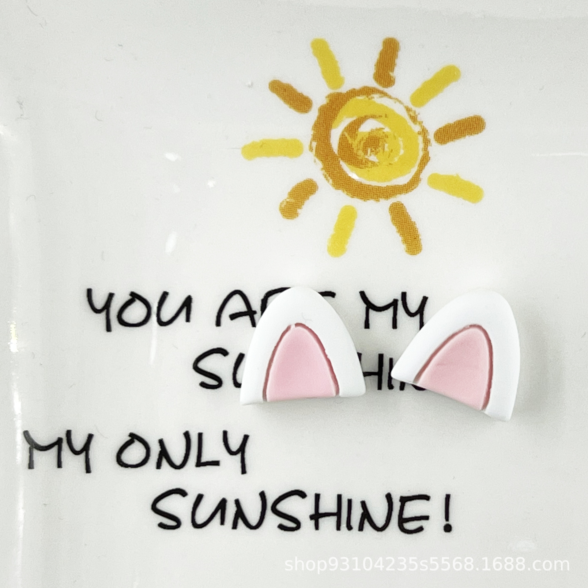 Resina animal de dibujos animados oído de ciervo hecho a mano DIY crema pegamento teléfono móvil Shell horquilla zapato hebilla muñeca parche decorativo