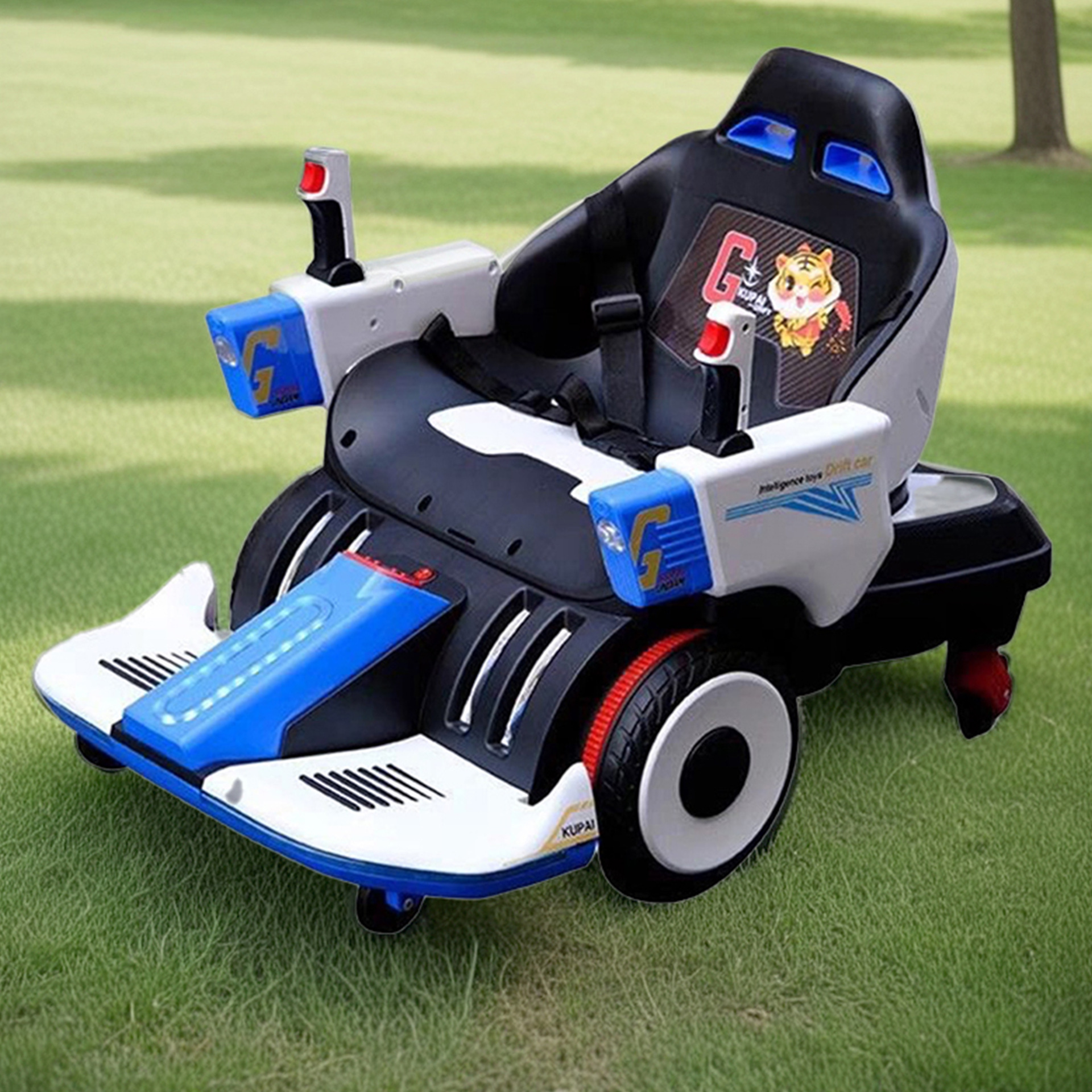 Coche de Choque Eléctrico Infantil de Plástico con Iluminación, Música, Burbujas y Control Remoto para Plazas Comerciales