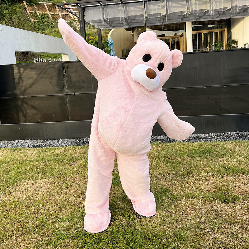 ダンスパフォーマンス用の既製のクマの漫画の人形の衣装、歩行用の衣装、写真付きのクマのぬいぐるみの漫画の人形の衣装を迅速に追加できます。|undefined