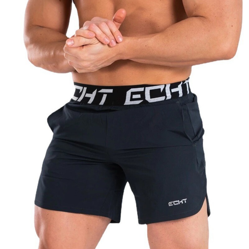 Cross-border Muscular Men's Summer Exercise Features Waist Fitness Bodybuilding Pants Training Running Sports Leisure Shorts