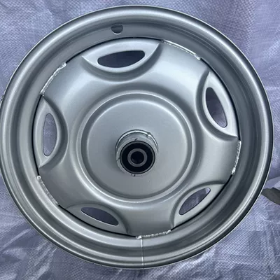 Motorcycle wheel hub: load electric three-wheel steel - 400-12-integrated-front-wheel-15-holes-silver