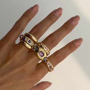 �W���羳Rings�_�ڽ�ָ���b���Ʒ �͹�΢肚��|��ɫ�Ƕ�B��ָ�h