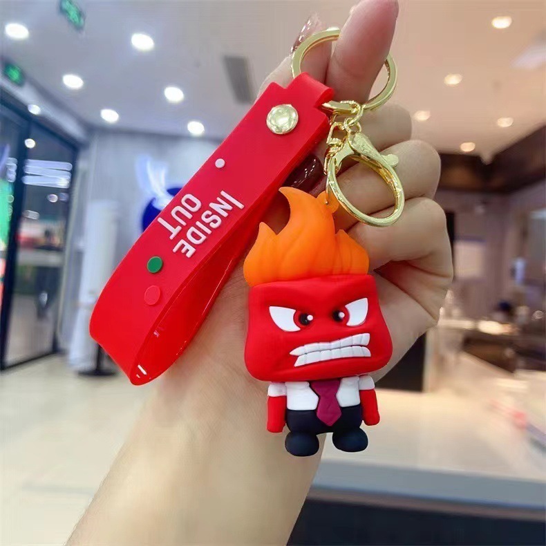 卡通动漫INSIDE OUT新款头脑特工队钥匙扣挂件汽车钥匙链圈小礼品|undefined
