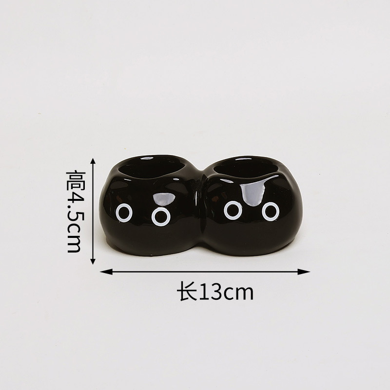 Siamese Cat Soporte para cepillo de dientes de cerámica Soporte para cepillo de dientes eléctrico Tubo de cepillo de dientes Encimera de baño Decoración de cerámica