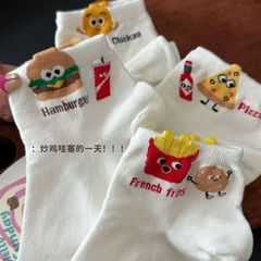 袜子女款卡通韩国潮流袜子女短筒袜ins秋季棉学生少女袜可爱潮袜