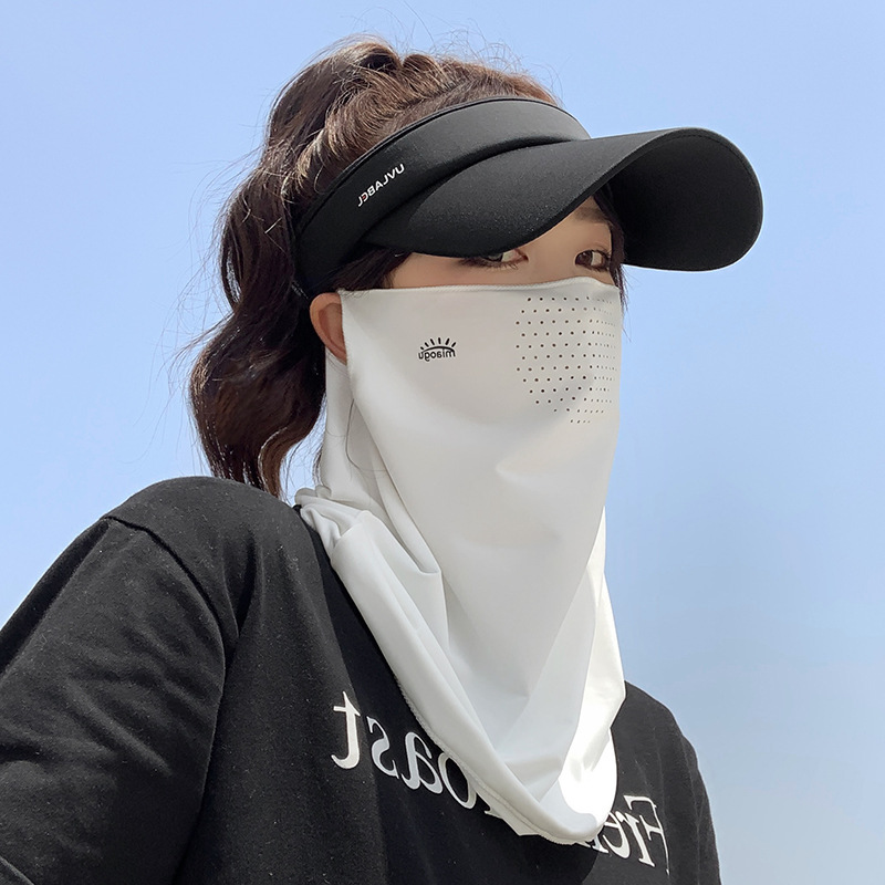 アイスシルク日焼け止めマスクフルフェイス抗UVマスク日焼け止め首カバーサイクリングマスク男性と女性の夏の日焼け止めフェイスマスク|undefined