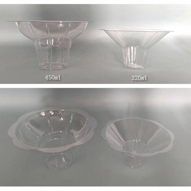 Red Red Snowflake Stand Commercial Ice Bowl Ice Cream Ice Cream Smooth Petal Dessert Disposable Smoothie Cup