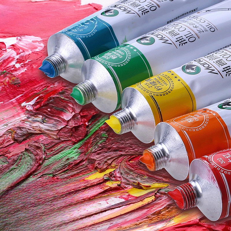 ✅ Набор масляных красок, 12 цветов, 170 мл для студентов-художников и художников, профессиональный одиночный титановый белый.