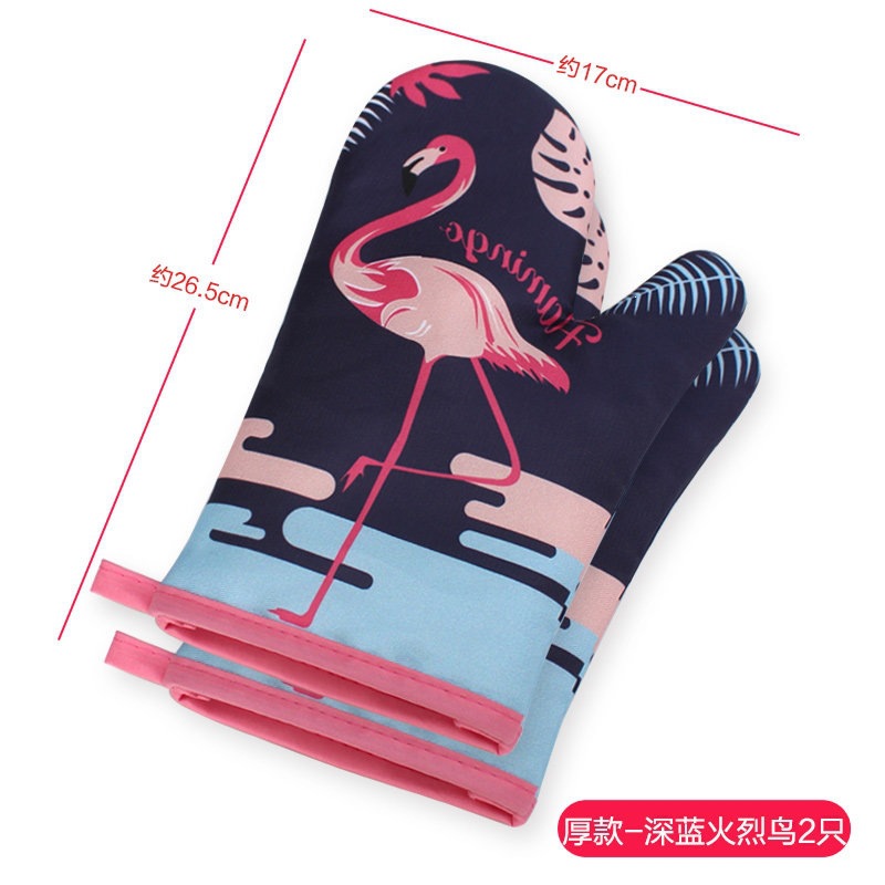 Guantes de aislamiento térmico a prueba de quemaduras y engrosamiento horno de microondas para hornear barbacoa de silicona especial resistente a altas temperaturas horno de cocina a prueba de calor doméstico
