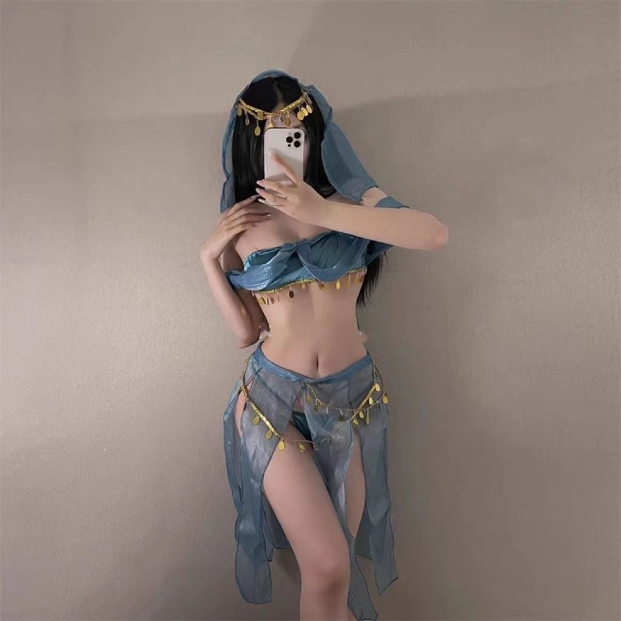 Women’s Roleplay Lingerie Set with Tube Top, Skirt, Headpiece and Panties — detail image 1