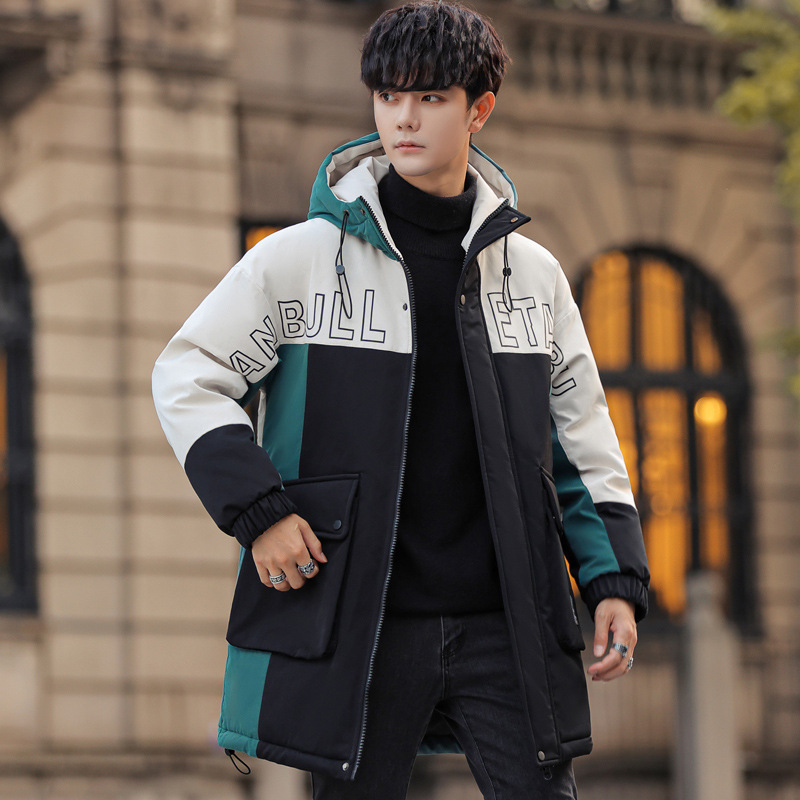 冬季13青少年中长款棉衣14男孩初高中学生15岁棉袄16休闲加厚棉服