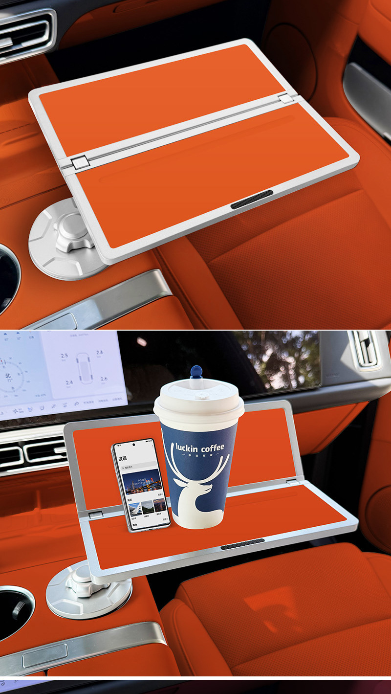 Ideal Car-Mounted Small Table, Small Round Table, Tea Tray, Makeup, Office, Computer Desk, Desktop