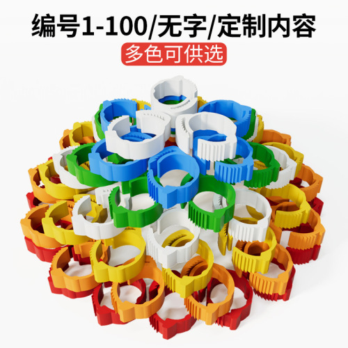 Chicken foot ring, chicken clip ring, chicken foot band, pigeon foot band, identification ring for chickens and ducks, chicken and duck rings