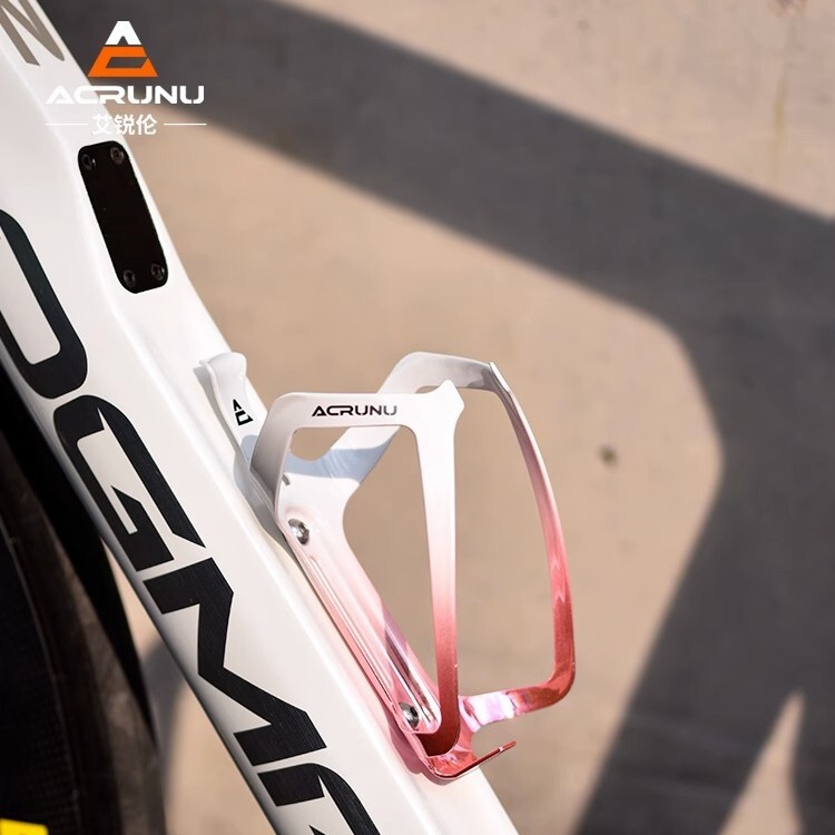 ACRUNU bicycle electroplating aluminum alloy water bottle holder mountain road bike colorful water cup holder riding equipment accessories