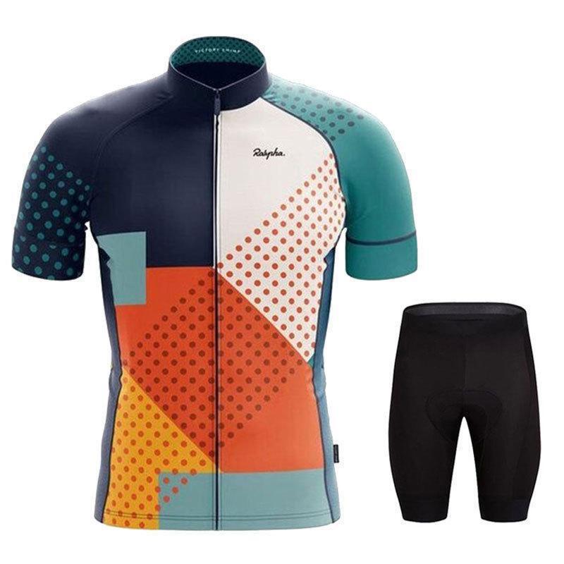 2022 new RAPHA gradient color summer breathable wicking cycling jersey long sleeve short sleeve suit road bike