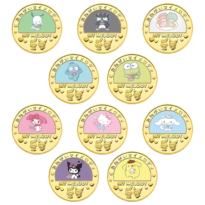 Sanrio Commemorative Coin Kulomi Animation Coin Merlot Peripheral Commemorative Coin Die-cast Metal Coin Badge Gift Sanrio Commemorative Coin Kulomi Animation Coin Merlot Peripheral Commemorative Coin Die-cast Metal Coin Badge Gift