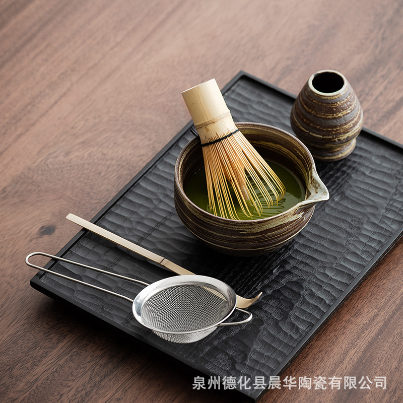Stoneware Matcha Bowl with Spout, Matcha Tool Brush, Japanese Tea Bowl, Matcha Cup, Stirrer, Tea Whisk Utensil Set Stoneware Matcha Bowl with Spout, Matcha Tool Brush, Japanese Tea Bowl, Matcha Cup, Stirrer, Tea Whisk Utensil Set