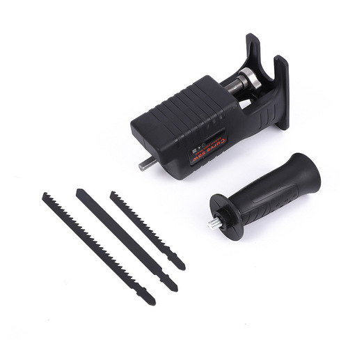 Household electric drill converted into electric saw, saber saw converted into reciprocating saw, electric woodworking handheld multifunctional conversion head accessory