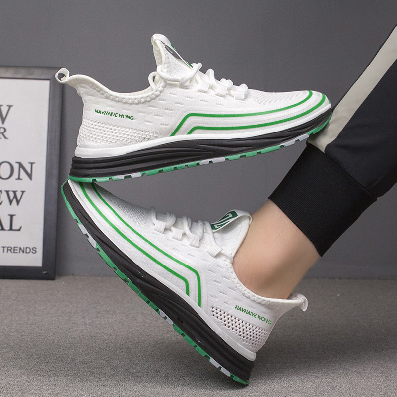 Zapatos de hombre zapatos de malla de verano 2023 nueva versión coreana de todos los partidos zapatos casuales de tendencia coreana zapatos deportivos transpirables tejidos voladores