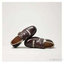 马皮版~花手工布洛克小皮鞋女复古英伦风单鞋牛津鞋孟克鞋