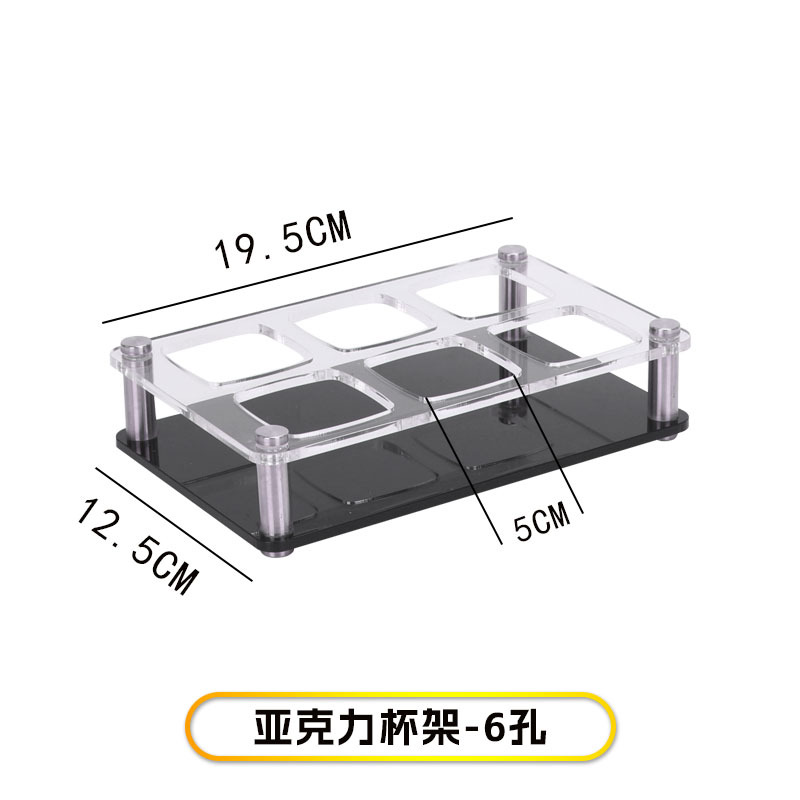 Glass Liquor Stand Set 6 tazas pequeñas de vino extranjero acrílico barra limpia KTV Whisky Stand