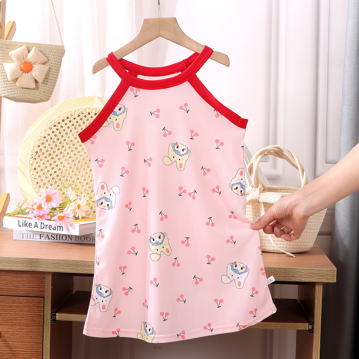 Verano niñas vestido de princesa niñas rayas estilo occidental sin mangas suspender vestido bebé casual playa vestido niños vestido