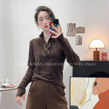 2025秋冬新款韩版半拉链立领套头长袖德绒长袖卫衣女装上衣3965