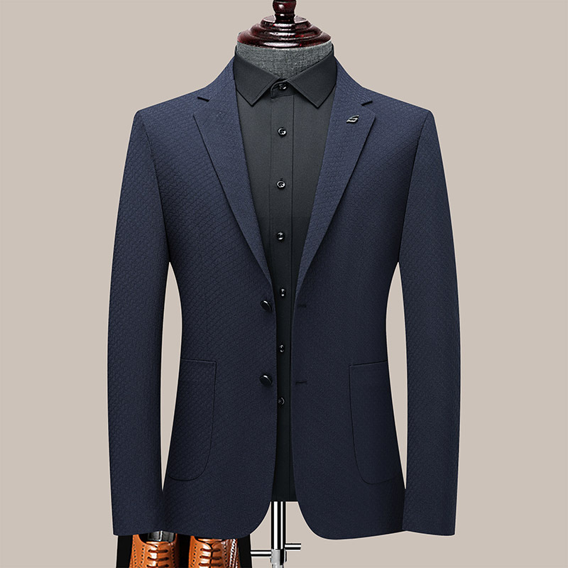Counter Spring and Autumn Men's Suit Coat Formal Wear Business Casual High-end Jacquard Suit Young and Middle-aged Dress Single West